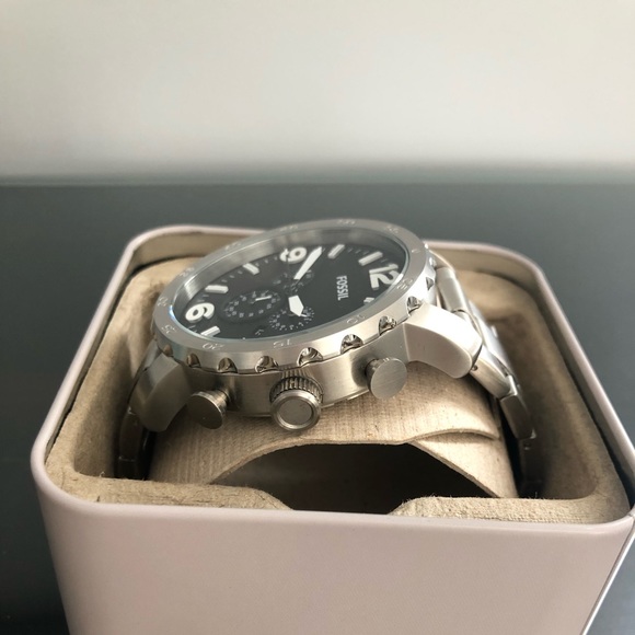 Fossil Mens Nate Chronograph Stainless Steel Watch - Picture 9 of 9